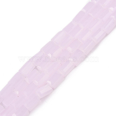 Pink Rectangle Glass Beads