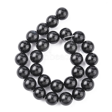 obsidienne naturelle perles brins(X-G-G099-14mm-24)-3