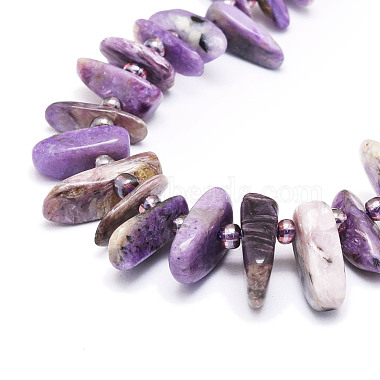 Natural Charoite Beads Strands(G-E569-O03)-3