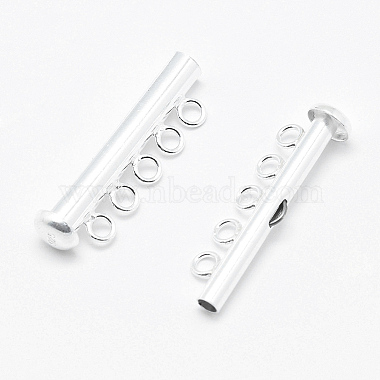 Sterling Silver Slide Lock Clasps(STER-K035-04)-2