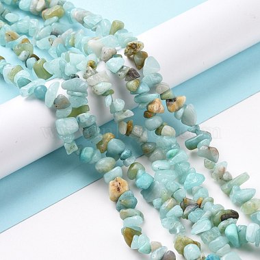 Natural Amazonite Chips Beads Strands(G-M205-12A)-2