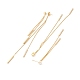 Aretes colgantes de latón con borla larga y perla acrílica(EJEW-F281-14G)-2