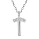 SHEGRACE Rhodium Plated 925 Sterling Silver Initial Pendant Necklaces(JN916A)-1