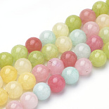 10mm Colorful Round White Jade Beads(G-Q462-135-10mm)