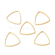 201 Stainless Steel Linking Rings, Triangle, Golden, 15x15.5x1mm(STAS-C030-07B-G)