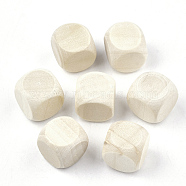 Unfinished Wood Beads, Natural Wooden Beads, No Hole/Undrilled, Cube, PapayaWhip, 16x16x16mm, about 245pcs/500g(WOOD-T012-28)