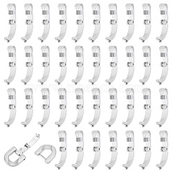 50Pcs 304 Stainless Steel Fold Over Clasps, Stainless Steel Color, 11.5x3.5x4.5mm(STAS-UN0041-57)