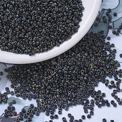 MIYUKI Round Rocailles Beads, Japanese Seed Beads, (RR4511) Black Picasso, 6/0, 4mm, Hole: 1.5mm, about 120pcs/10g(X-SEED-G010-RR4511)