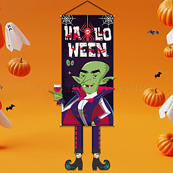 Halloween Theme Felt Cloth Hanging Door Signs, Wall Decoration, Decorative Props for Indoor, Outdoor, Human Pattern, 1280~1375mm(HJEW-L027-A05)