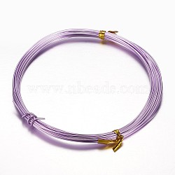 Round Aluminum Craft Wire, for Beading Jewelry Craft Making, Lilac, 20 Gauge, 0.8mm, 10m/roll(32.8 Feet/roll)(AW-D009-0.8mm-10m-22)