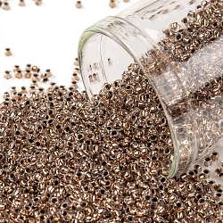 TOHO 15/0 Round Beads, Japanese Seed Beads, (740) Copper Lined Crystal, 1.5mm, Hole: 0.7mm, about 15000pcs/50g(SEED-XTR15-0740)