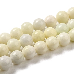 Natural Jade Beads Strands, Round, 8~8.5mm, Hole: 1.2mm, about 47pcs/strand, 15.35''(39cm)(G-H298-A04-03)