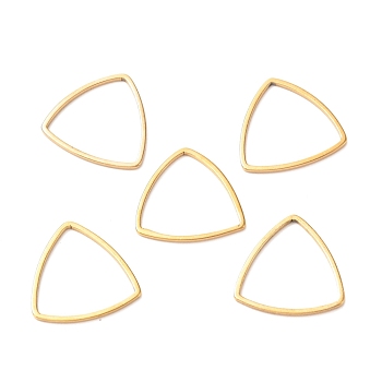 201 Stainless Steel Linking Rings, Triangle, Golden, 15x15.5x1mm