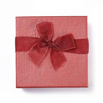 Valentines Day Gifts Boxes Packages Cardboard Bracelet Boxes, Red, 9x9x2.7cm