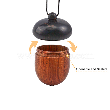 Spray Painted Wooden Acorn Box Jewelry Big Pendants(WOOD-WH0124-13)-4