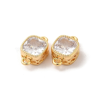 Real 18K Gold Plated Brass Cubic Zirconia Links Connectors(KK-M243-04G-02)-3