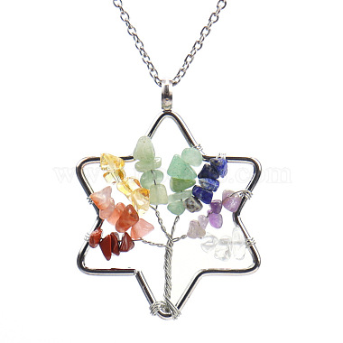 Star of David Mixed Stone Necklaces