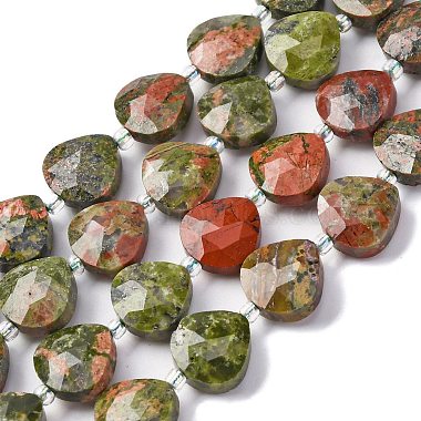 Natural Unakite Beads Strands(G-P570-E06-02)-2