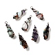 Natural & Synthetic Gemstone Pointed Big Pendants(G-G860-03R)-1