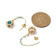 3 paire 3 boucles d'oreilles pendantes en strass de couleur et en perles de verre(EJEW-MZ00097)-3