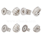 4Pcs 4 Style Crystal Interchangeable Snap Stretch Rings Settings, Alloy Finger Rings Accessories Findings, Platinum, US Size 10 1/4(20mm)~US Size 12 3/4(22mm), 1Pc/style(RJEW-DR0001-01)