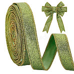 25 Yards Velvet Ribbon, for Gift Decoration Accessories, Green Yellow, 1-1/8 inch(27mm), about 25.00 Yards(22.86m)/Roll(OCOR-WH0077-131)