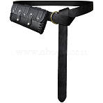Leather Waist Bag and Belt Set, with Alloy Buckle, Black, 175x100x45mm(AJEW-CL0003-58B)