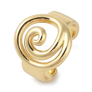 Brass Cuff Rings, Lead Free & Cadmium Free, Real 18K Gold Plated, Real 18K Gold Plated, Inner Diameter: 17mm(RJEW-Q821-01G)