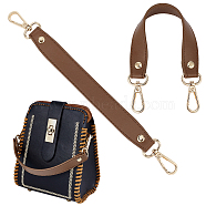 PU Leather Bag Handle, with Zinc Alloy Swivel Clasps, for Shoulder Bag Replacement Accessories, Saddle Brown, 28.5x2.35x0.25cm(FIND-WH0111-168A)