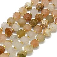 Natural Gemstone Beads Strand, Octagonal, Faceted, 9~10.5x9~10.5x7.5~8.5mm, Hole: 1mm, about 36~40pcs/strand, 15.35~15.55 inch(39~39.5cm)(G-I376-A18-01)