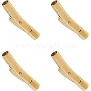 304 Stainless Steel Bayonet Clasps, Tube, Golden, 23x4mm, Hole: 3mm, 4sets/box(STAS-UN0001-87G)