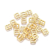 Mini Alloy Buckles, Adjustable Buckle Fasteners, Rectangle, Golden, 6x5x1mm, Hole: 3x1mm(PALLOY-WH0067-76-G)