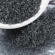 MIYUKI Round Rocailles Beads, Japanese Seed Beads, 15/0, (RR152) Transparent Gray, 1.5mm, Hole: 0.7mm, about 5555pcs/10g(X-SEED-G009-RR0152)