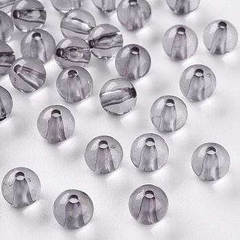Transparent Acrylic Beads, Round, Lavender, 10x9mm, Hole: 2mm, about 940pcs/500g