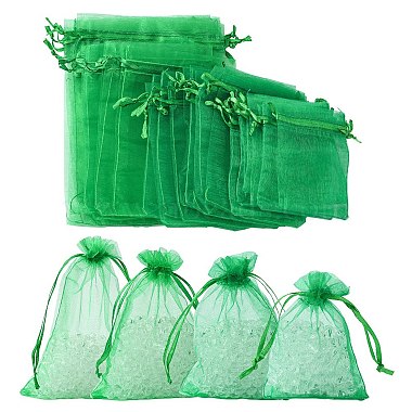 30pcs 4 styles sacs rectangulaires en organza pochettes de rangement de bijoux faveur de mariage fête maille cordon cadeau(OP-FS0001-01D)-4