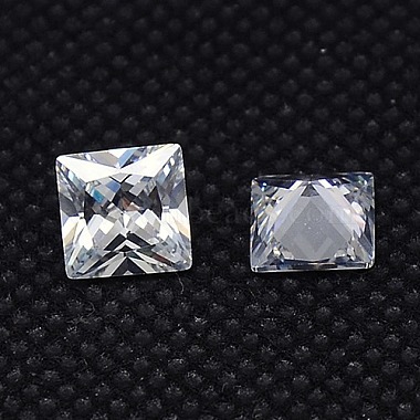 Clear Grade A Square Shaped Cubic Zirconia Pointed Back Cabochons(X-ZIRC-M004-3x3mm-007)-2