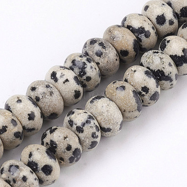 9mm Abacus Dalmatian Jasper Beads