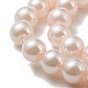 (vente de clôture défectueuse : décoloration) brins de perles rondes en perles de verre nacrées peintes au four(HY-XCP0001-12)-8