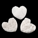 Heart Natural Quartz Crystal Cluster Display Decoration, for Home Office Desk Decoration, 45.5x48~49x13~21mm(GG-CBAB5C4-01)