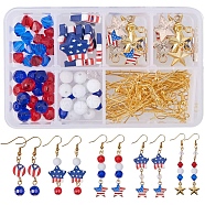 SUNNYCLUE DIY Earring Making, with Alloy Enamel Pendants, Handmade Polymer Clay Bead, Glass Beads, Brass Earring Hooks and Iron Head Pins, Mixed Color, 11x7x3cm, about 160pcs/set(DIY-SC0002-93)
