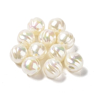 ABS Plastic Beads, AB Color Plated, Round, Light Goldenrod Yellow, 15.5x15x15mm, Hole: 2mm(KY-C018-05)