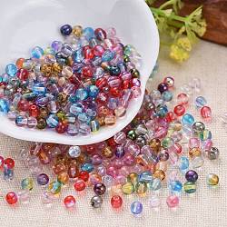 Czech Glass Beads, Round, Mixed Color, 4mm, Hole: 0.7mm, about 717pcs~723pcs/bag(LAMP-D180-01-4mm)