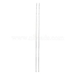 Iron Big Eye Beading Needles, Seed Bead Needle, Platinum, 100x0.5mm(TOOL-R095-02)