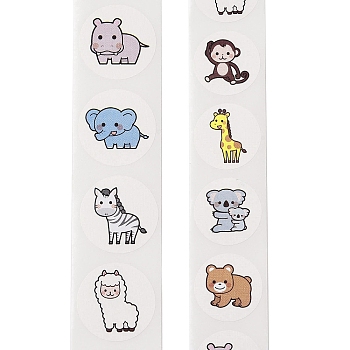 Cute Animal Sticker, Sealing Label, 25mm 500pcs/roll