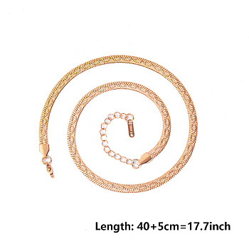 5MM Unisex 304 Stainless Steel Snake Chains Necklaces