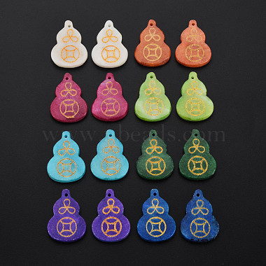 Mixed Color Vegetables Map Stone Pendants