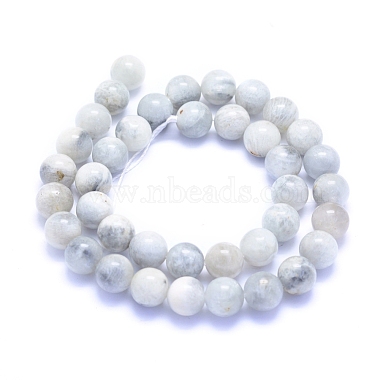 Brins de perles de pierre de lune grise naturelle(G-I279-C01-10mm)-2