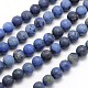 Frosted Round Natural Grade AA Sodalite Beads Strands(G-N0166-68-8mm)-1