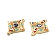 Alloy Enamel Connector Charms with Synthetic Turquoise(FIND-H039-43G)-2