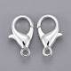 Silver Color Plated Alloy Lobster Claw Clasps(X-E105-S)-2